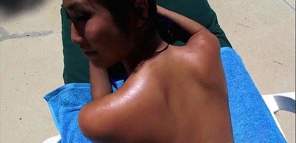  Asian amateur poolside anal sex Sharon Lee 1